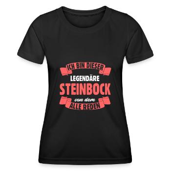 Sternzeichen Steinbock - Frauen Funktions-T-Shirt - Schwarz - Vorne - AI Model Female 172 light (172cm)