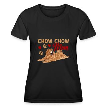 Chow Chow Hund - Frauen Funktions-T-Shirt - Schwarz - Vorne - AI Model Female 172 light (172cm)