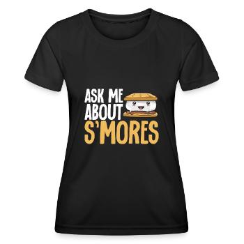 S'more Campfire Marshmallow Camping - T-shirt sport Femme - noir - Devant - AI Model Female 172 light (172cm)