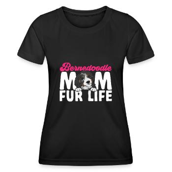 Bernedoodle Dog - Women's Functional T-Shirt - black - Front - AI Model Female 172 light (172cm)