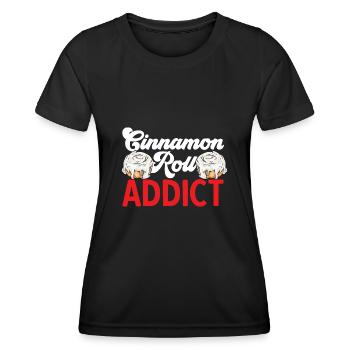 Cinnamon roll - Women's Functional T-Shirt - black - Front - AI Model Female 172 light (172cm)