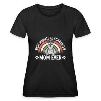 Schnauzer nain Chien Schnauzer - T-shirt sport Femme - noir - Devant - AI Model Female 172 light (172cm)