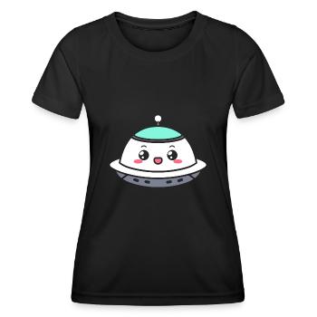 soucoupe volante - T-shirt sport Femme - noir - Devant - AI Model Female 172 light (172cm)