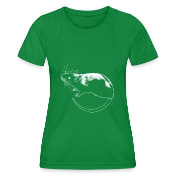 Ratte lineart - Frauen Funktions-T-Shirt - Kelly Green - Vorne - AI Model Female 172 dark (172cm)