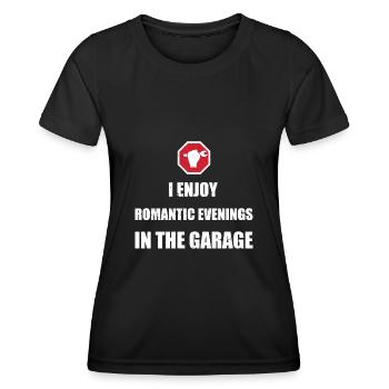 Enjoy evenings in the garage Automechaniker - Frauen Funktions-T-Shirt - Schwarz - Vorne - AI Model Female 172 light (172cm)