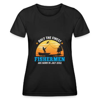 July 2002 - 20th birthday gift. Angler. - Women's Functional T-Shirt - black - Front - AI Model Female 172 light (172cm)