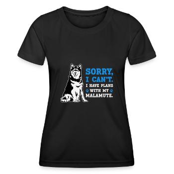 Alaskan Malamute Dog - Women's Functional T-Shirt - black - Front - AI Model Female 172 light (172cm)