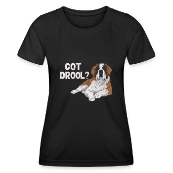 St. Bernard St. Bernard Dog Dog - Women's Functional T-Shirt - black - Front - AI Model Female 172 light (172cm)