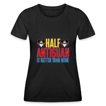 Drapeau d’Antigua-et-Barbuda - T-shirt sport Femme - noir - Devant - AI Model Female 172 light (172cm)
