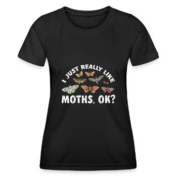 Moths Insect Collector Entomologist - Women's Functional T-Shirt - black - Front - AI Model Female 172 light (172cm)