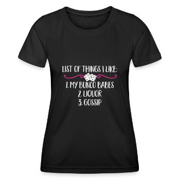 Bunco Dice Game - Women's Functional T-Shirt - black - Front - AI Model Female 172 light (172cm)