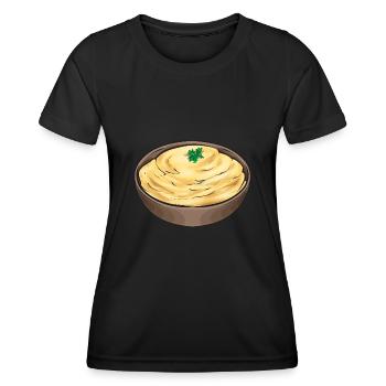 Kartoffelbrei Kartoffelpüree - Frauen Funktions-T-Shirt - Schwarz - Vorne - AI Model Female 172 light (172cm)