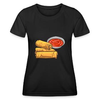 Lumpia Filipino Food Philippines - Women's Functional T-Shirt - black - Front - AI Model Female 172 light (172cm)