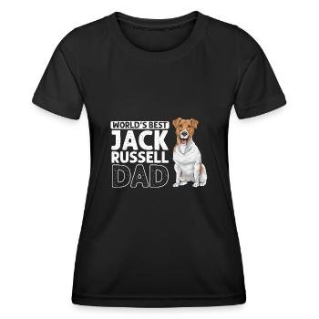 Jack Russell Terrier - Frauen Funktions-T-Shirt - Schwarz - Vorne - AI Model Female 172 light (172cm)