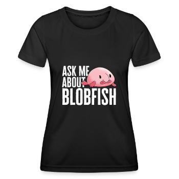 Blob fish - Women's Functional T-Shirt - black - Front - AI Model Female 172 light (172cm)