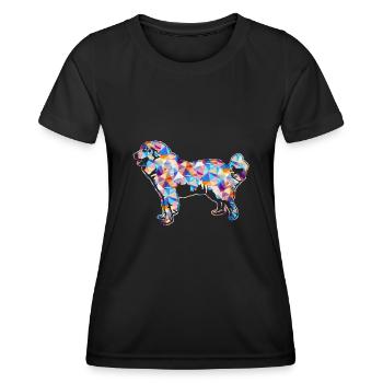 Great Pyrenees Geometric - Women's Functional T-Shirt - black - Front - AI Model Female 172 light (172cm)