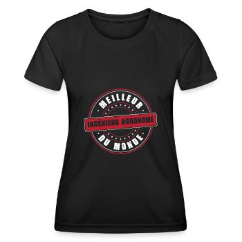 Meilleur ingénieur agronome profession métier cool - T-shirt sport Femme - noir - Devant - AI Model Female 172 light (172cm)
