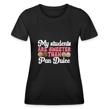 Concha Hispanic Mexikanisch Pan Dulce - Frauen Funktions-T-Shirt - Schwarz - Vorne - AI Model Female 172 light (172cm)