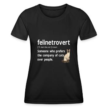 Chat siamois Chat siamois - T-shirt sport Femme - noir - Devant - AI Model Female 172 light (172cm)