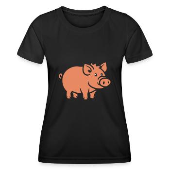 Wild boar - Women's Functional T-Shirt - black - Front - AI Model Female 172 light (172cm)