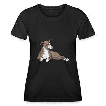 Italienischer Windspiel Windhund Hunde - Frauen Funktions-T-Shirt - Schwarz - Vorne - AI Model Female 172 light (172cm)