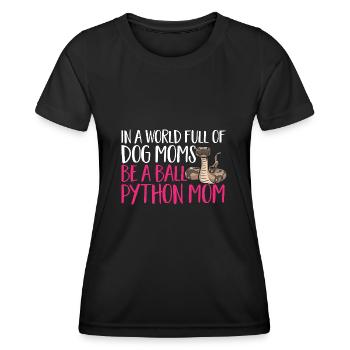 Ball Python Schlange Königspython - Frauen Funktions-T-Shirt - Schwarz - Vorne - AI Model Female 172 light (172cm)