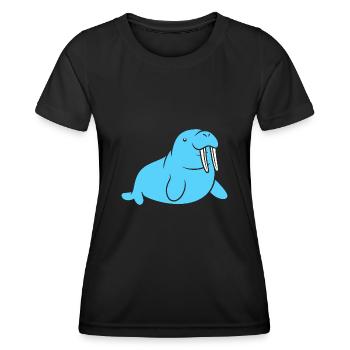 Morse - T-shirt sport Femme - noir - Devant - AI Model Female 172 light (172cm)