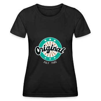 Juli 1982 - 40. Geburtstag Geschenk. Awesome. - Frauen Funktions-T-Shirt - Schwarz - Vorne - AI Model Female 172 light (172cm)