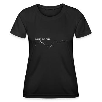 Do not cut - sewing - humor - Women's Functional T-Shirt - black - Front - AI Model Female 172 light (172cm)