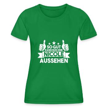 Nicole - Frauen Funktions-T-Shirt - Kelly Green - Vorne - AI Model Female 172 dark (172cm)