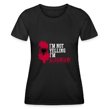 Albanian Flag Albanian Eagle Shqiponja - Women's Functional T-Shirt - black - Front - AI Model Female 172 light (172cm)