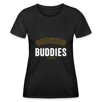 Drinking Buddies for Life Funny Matching Group - Women's Functional T-Shirt - black - Front - AI Model Female 172 light (172cm)