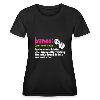 Bunco Dice Game - Women's Functional T-Shirt - black - Front - AI Model Female 172 light (172cm)