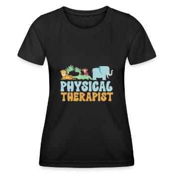 Physiotherapie Kinderphysiotherapeutin - Frauen Funktions-T-Shirt - Schwarz - Vorne - AI Model Female 172 light (172cm)