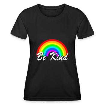 Sei freundlich Autismus-Bewusstsein Regenbogen Wähle Freundlichkeit - Frauen Funktions-T-Shirt - Schwarz - Vorne - AI Model Female 172 light (172cm)