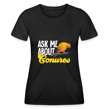 Parakeet, Parrot, Parakeet, Bird - Women's Functional T-Shirt - black - Front - AI Model Female 172 light (172cm)