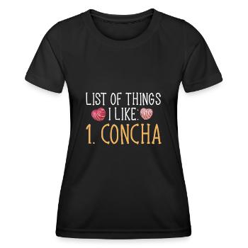 Concha Hispanic Mexican Pan Dulce - Women's Functional T-Shirt - black - Front - AI Model Female 172 light (172cm)