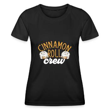 Cinnamon roll - Women's Functional T-Shirt - black - Front - AI Model Female 172 light (172cm)