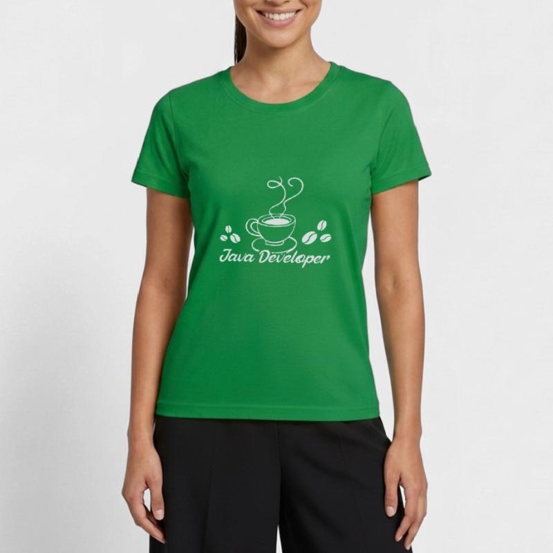 Java Developer with Coffee Women's Functional T-Shirt