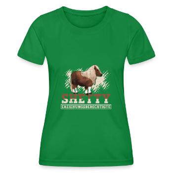Shetty Spruch Shetland Pony reiten - Frauen Funktions-T-Shirt - Kelly Green - Vorne - AI Model Female 172 dark (172cm)