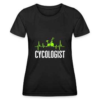 Indoor Cycling Bike Workout - Women's Functional T-Shirt - black - Front - AI Model Female 172 light (172cm)