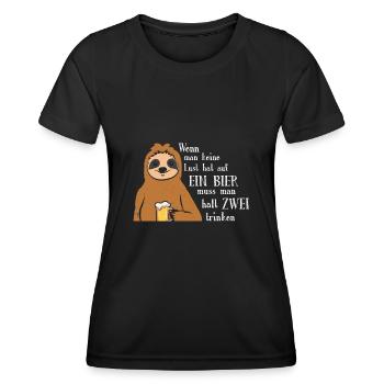 If you don't feel like having one beer, you have to drink two - Women's Functional T-Shirt - black - Front - AI Model Female 172 light (172cm)