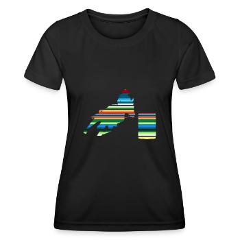 Rodeo Barrel Racing Pferd - Frauen Funktions-T-Shirt - Schwarz - Vorne - AI Model Female 172 light (172cm)