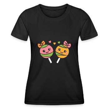 bonbon - T-shirt sport Femme - noir - Devant - AI Model Female 172 light (172cm)