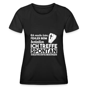 Bestatter Bestattungsfachkraft Beerdigung - Frauen Funktions-T-Shirt - Schwarz - Vorne - AI Model Female 172 light (172cm)