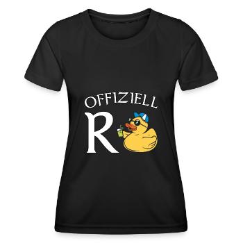 Rente Ente Rentner Ruhestand Geschenk - Frauen Funktions-T-Shirt - Schwarz - Vorne - AI Model Female 172 light (172cm)