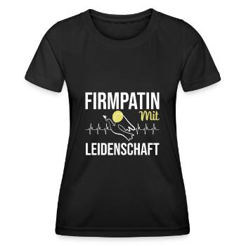 Firmpatin mit Leidenschaft Firmung - Frauen Funktions-T-Shirt - Schwarz - Vorne - AI Model Female 172 light (172cm)