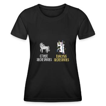 Dialyse Sekretärin Dialysefachkraft - Frauen Funktions-T-Shirt - Schwarz - Vorne - AI Model Female 172 light (172cm)