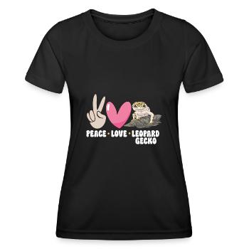 Leopard Gecko Reptile Pet Gecko - Women's Functional T-Shirt - black - Front - AI Model Female 172 light (172cm)