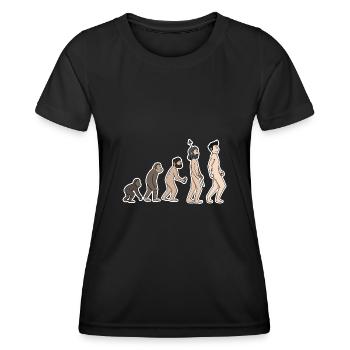 évolution - T-shirt sport Femme - noir - Devant - AI Model Female 172 light (172cm)